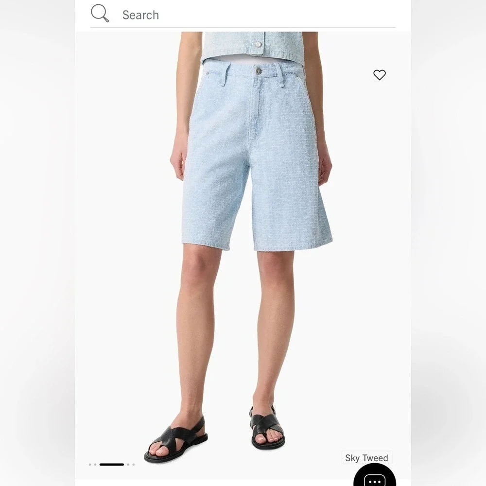 rag & bone The McKenna Tailored Textured Tweed Cotton Shorts Bermuda Size 26 NWT